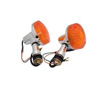 Clignotants Avant Et Arrière Moto pour Suzuki GN125 GN250 Clignotants Lampe Feu Position Latéral Imperméable Indicateurs(2 pièces)