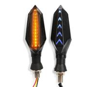 Clignotants Avant Et Arrière pour Motos pour K&awasaki, pour Ninja 300 Et 400, pour ER6N, pour ZX6R pour ZX9R pour ZX12R, pour Z 800 750 250 Indicateurs De Tournage Clignotants(Bleu)