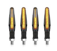 Clignotants Clignotants De Moto À 12 LED Lampe De Virage À Écoulement D'eau Ambré(4pcs Yellow)
