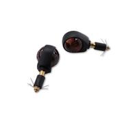 ShinYo Homologation du clignotant pour motocyclette E couple clignotant fin guidon Ochsenauge noir, teinté, Unisexe, Multipurpose, toute l'année