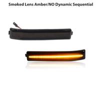 Clignotants Dynamiques 2pc Pour Ford Pour F150 2009-2014 Pour SVT Pour Raptor 2010-1014 Clignotement Séquentiel Dynamique/Débit LED Miroir Latéral Clignotant Ensemble(NO Dynamic Amber)