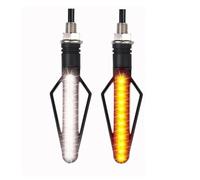 Clignotants Feu Clignotant Moto Ambre Blanc Brillant Feux De Freinage Rouges(2P White to Yellow-S)