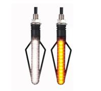 Clignotants Feu Clignotant Moto Ambre Blanc Brillant Feux De Freinage Rouges(2P White to Yellow-T)