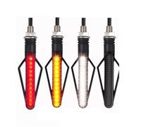 Clignotants Feu Clignotant Moto Ambre Blanc Brillant Feux De Freinage Rouges(4 Pcs-Smoke)