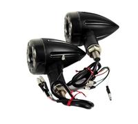 Clignotants Feux Clignotant de Moto 3 en 1, indicateur SMR pour Ha&rley Cafe Racer Bobber, feu arrière de Frein personnalisé 12v, Noir