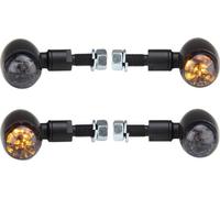 Clignotants halogènes ""Sniper"" set noir teinté avant arrière 12V M10 moto quad scooter 4 pièces