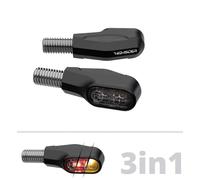 Clignotants HIGHSIDER Pro Ventura-X 3en1-negro Mate-Pareja pour