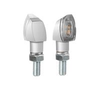 Clignotants LAMPA Moto Volt LED Argent Homologué Lumière Orange, Câbles Rapide