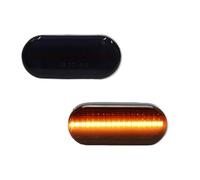 Clignotants Latéraux 2 Pièces Pour Ford Pour C-max Pour Fiesta Pour Focus Pour Fusion Pour Galaxy Led Marqueur Latéral Dynamique Clignotant Séquentiel(Smoke NO Dynamic)