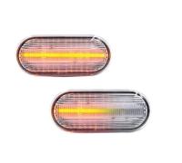 Clignotants Latéraux 2X Pour Vw Pour Bora Pour Golf 3 4 Pour Mk4 Pour Passat LED Marqueur Latéral Dynamique Clignotant Indicateur Lumineux(Clean Dynamic)