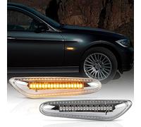 Clignotants latéraux à LED pour BMW X1 E84, X3 E83, X5 E53, chrome et verre transparent