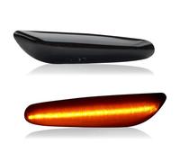 Clignotants Latéraux LED Marqueur Latéral Clignotant Pour BM-W 1er E81 E82 E87 E88 3er E90 E91 E92 E93 E46 nur Bj.2001.10-2003.5 5er E60 E61 X3 E83 X1 E84 Indicateurs Latéraux Fumée(Non Dynamique)