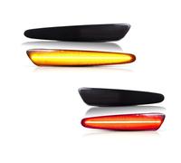 Clignotants Latéraux Pour Chevy Pour Corvette Pour C6 2005-2013 Voiture Avant Arrière Pare-chocs Marqueur Latéral Clignotant Éclairage LED Accessoires(4pcs Amber Red)
