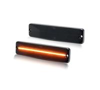 Clignotants Latéraux Pour Jeep Pour Wrangler Pour YJ 1987-1995 Bande LED Complète Feux De Position Latéraux Avant Élargisseurs D'aile Clignotants CH2520111(Smoked Lens Amber)