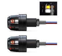 Clignotants Led 12 V Pour Guidon De Moto (Blanc Et Jaune), Feux D'angle Clignotants, 2 X