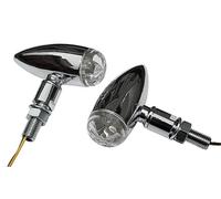 Clignotants LED HIGHSIDER pro - Micro-Bullet - chromé/translucide - homologué