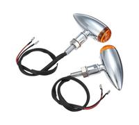 Clignotants Lumières 2x Clignotants Moto Argentés Clignotants Ambrés De 10 Mm Pour Pour Choppers Pour Métrique Pour Bobber Pour Cruiser
