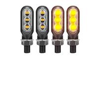 Clignotants Lumières Conception 2pcs LED Moto Clignotants 12V Fluide Ambre Clignotants Indicateurs Lumières Moto Éclairage