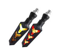 Clignotants Lumières Lot De 2 Phares LED Double Face Clignotants Flèche Émettrice De Lumière Bicolore Eau Courante Clignotant Universel Pour Moto