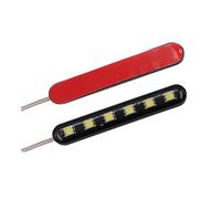 Clignotants Moto 12V 6 LED Clignotant LED Grille Lampe Clignotante Accessoires De Moto(2Pcs white)