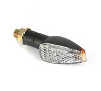 Clignotants Moto LED Noir Homologué Noir Triangulaire Court Noir Universel