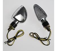 Clignotants Moto Scooter Universel Couple Homologues E8 Tige Courte Chrome