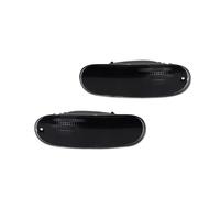 Clignotants pour VW pour Beetle 1998-2005 sans Douille D'ampoule Accessoires Voiture Lentille Transparente Fumée Pare-Chocs Avant Boîtiers Clignotants DRL Clignotant Dynamique(Smoked Lens)