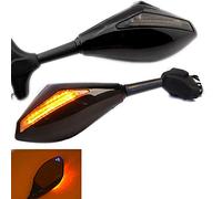 Clignotants Rétroviseurs intégrés pour moto Feux clignotants latéraux
