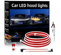 Clignotants séquentiels LED Light avec Balayage Dynamique démarrage hotte Feux de Jour Flexibles pour Voiture, Camion, SUV, Deux Couleurs Ambre - Blanc Flow Back 12V 47 inch / 1.2m (1 Set)
