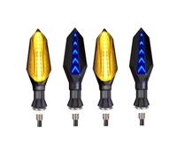 Clignotants Signal Clignotants À LED pour Motos Feux Clignotants Séquentiels À Flux Continu Feux Circulation Ambrés 17 LED Lampe Témoin De Moto