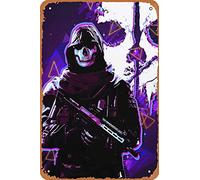Clilsiatm Plaque en étain vintage Call of Duty Modern Warfare 2 Ghost - Décoration murale en métal - 20,3 x 30,5 cm