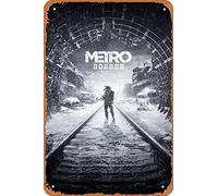 Clilsiatm Plaque en métal de jeu, affiche Metro Exodus, panneau en métal de style vintage 20,3 x 30,5 cm