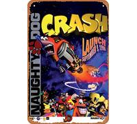 Clilsiatm Poster rétro vintage en métal Crash Bandicoot 30,5 x 20,3 cm