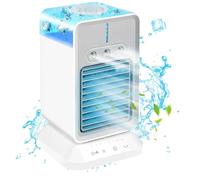 Clim, 3 Vitesses,3 Modes de Brumisation,4 en 1 Airconditioner Climatiseur Mobile Minuterie 2/4H,120° Oscillation Petit Climatiseur Pour Chambre Pour La Maison,Le Travail,Le Bureau