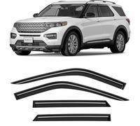 CLIM ART Adhésif Déflecteurs Voiture Compatible avec Ford Explorer 2019-2024 SUV -Déflecteur d'air,Déflecteurs pour Auto,Deflecteur Air Fenêtre -Protection Soleil&Pluie -Installation Facile -4Pc