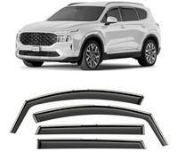 CLIM ART Déflecteurs Compatible avec Hyundai Santa Fe SUV 18-24 Canal 4Pc. | Hyundai Santa Fe 18-24 IV déflecteur d'air et de pluie polycarbonate incassable, anti-rayure, air frais