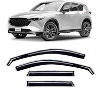 CLIM ART Déflecteurs pour/Compatible avec Mazda CX-5 17-25 II - Canal 4Pc. | Mazda CX-5 17-25 II KF déflecteur d'air et de pluie polycarbonate incassable, anti-rayure, air frais