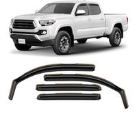 CLIM ART in-Channel Incroyablement durable Protection contre la Pluie pour Toyota Tacoma 2016-2023 Double Cabine Accessoires de Camion Fenêtre de Ventilation Visières Déflecteurs de Fenêtre d'Aération