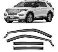 CLIM ART pour Canal Déflecteurs Voiture pour/Compatible avec Ford Explorer 2019-2024 -Déflecteur d'air, Déflecteurs pour Auto, Deflecteur Air Fenêtre -Protection Soleil&Pluie- Inst. Facile -4Pc