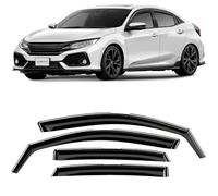 CLIM ART pour Canal Déflecteurs Voiture pour/Compatible avec Honda Civic 17-22 Schrägheck X -Déflecteur d'air, Déflecteurs pour Auto, Deflecteur Air Fenêtre-Protection Soleil&Pluie-Inst. Facile -4Pc