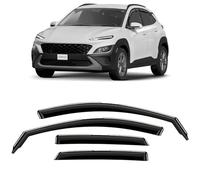 CLIM ART pour Canal Déflecteurs Voiture pour/Compatible avec Hyundai Kona 2017-2023 (MK1) -Déflecteur d'air, Déflecteurs pour Auto, Deflecteur Air Fenêtre -Protection Soleil&Pluie-Inst. Facile -4Pc