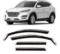 CLIM ART pour Canal Déflecteurs Voiture pour/Compatible avec Hyundai Tucson 2015-2020 - Déflecteur d'air, Déflecteurs pour Auto,Deflecteur Air Fenêtre - Protection Soleil&Pluie - Inst. Facile -4Pc F