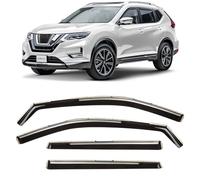 CLIM ART pour Canal Déflecteurs Voiture pour/Compatible avec Nissan X-Trail 2014-2022 (III) -Déflecteur d'air, Déflecteurs pour Auto, Deflecteur Air Fenêtre -Protection Soleil&Pluie-Inst. Facile -4Pc