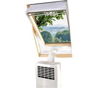 Clim Fenetre Calfeutrage, 2-Pcs Kit Fenetre Pour Climatiseur Mobile, Pour Sortie D'air Chaud De Climatiseur Portable, Tissu Pour Sortie D'air, Pour Appartement Maison De Campagne Chambre