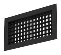 Climaconnect Grille murale en aluminium double réglable - Avec ressorts de serrage - 300 x 200 mm - RAL 9005
