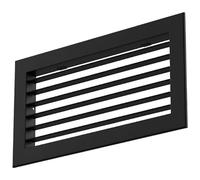 Climaconnect Grille murale en aluminium réglable individuellement - Avec ressorts de serrage - 300 x 200 mm - RAL 9005