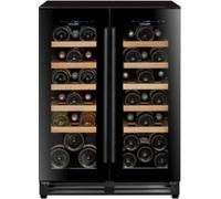 Climadiff Cave à vin encastrable sous-plan CBU40D1B – double zone, double porte, 60 cm, 40 bouteilles