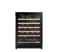 Climadiff CBU51S2B - Cave à vin - encastré - encastrable - largeur : 59.5 cm - profondeur : 57.5 cm - hauteur : 82 cm - 143 litres - classe F - noir