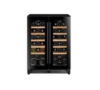 Climadiff Cave à vin encastrable sous-plan CBU40D1B – double zone, double porte, 60 cm, 40 bouteilles