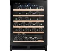 Climadiff CBU51S2B - Cave à vin - encastré - encastrable - largeur : 59.5 cm - profondeur : 57.5 cm - hauteur : 82 cm - 143 litres - classe F - noir